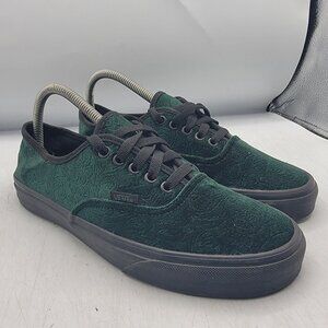Vans Authentic Mens 8 Velvet Jungle Green Black Sneaker Shoes Casual Walking